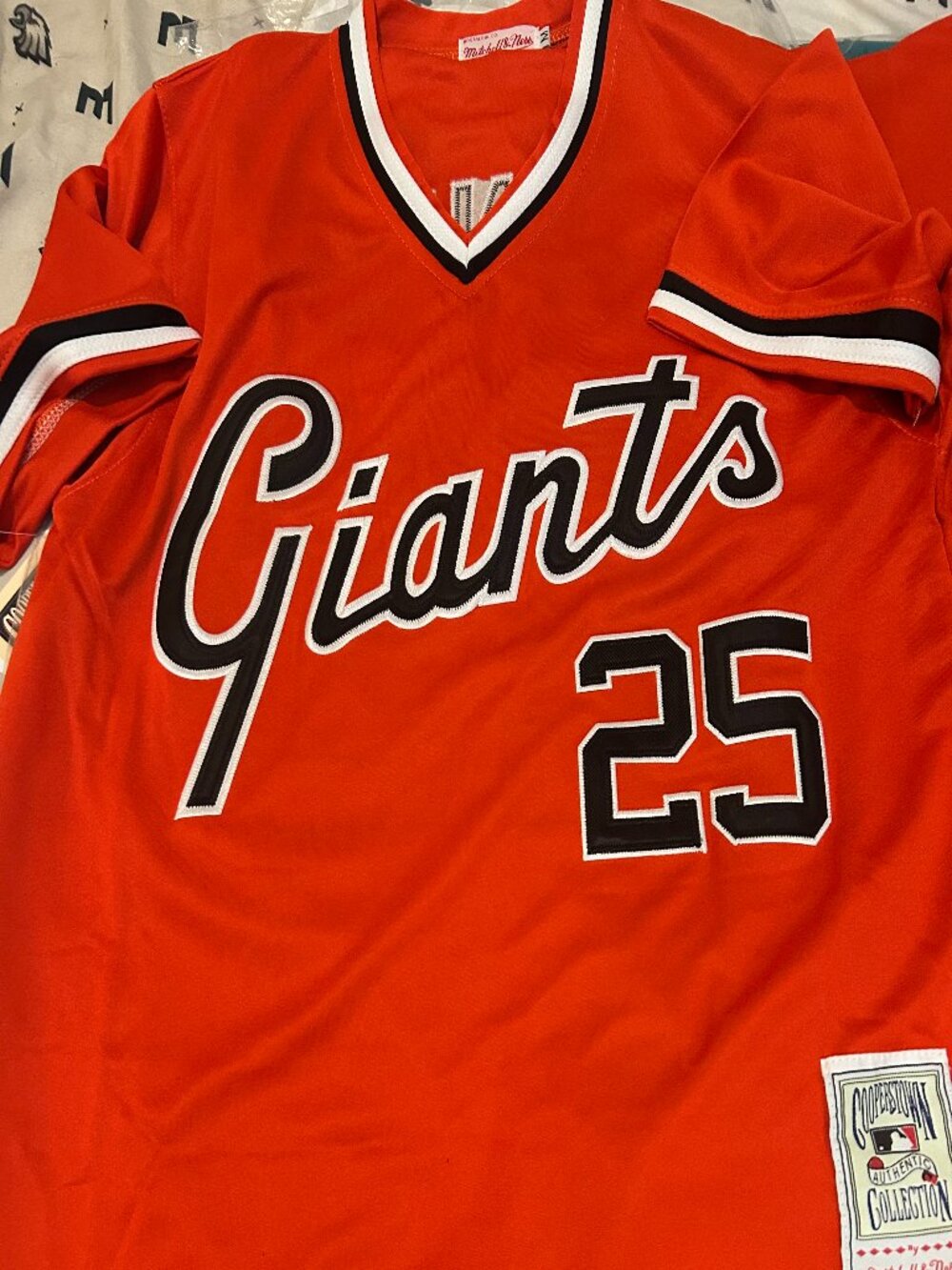 90s SAN FRANCISCO GIANTS BARRY BONDS Mens JERSEY M,L,XL,2X,3X byMitchell & Ness - Picture 5 of 6
